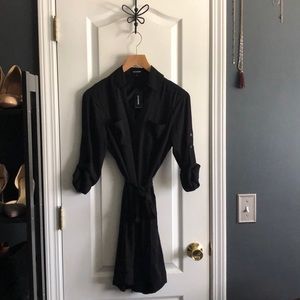 Express Shirt Dress. Black button up. Size XS.